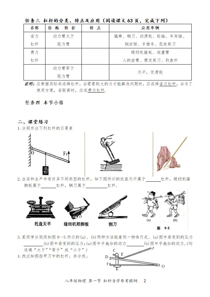 八年级物理下册--9.1杠杆.doc第2页