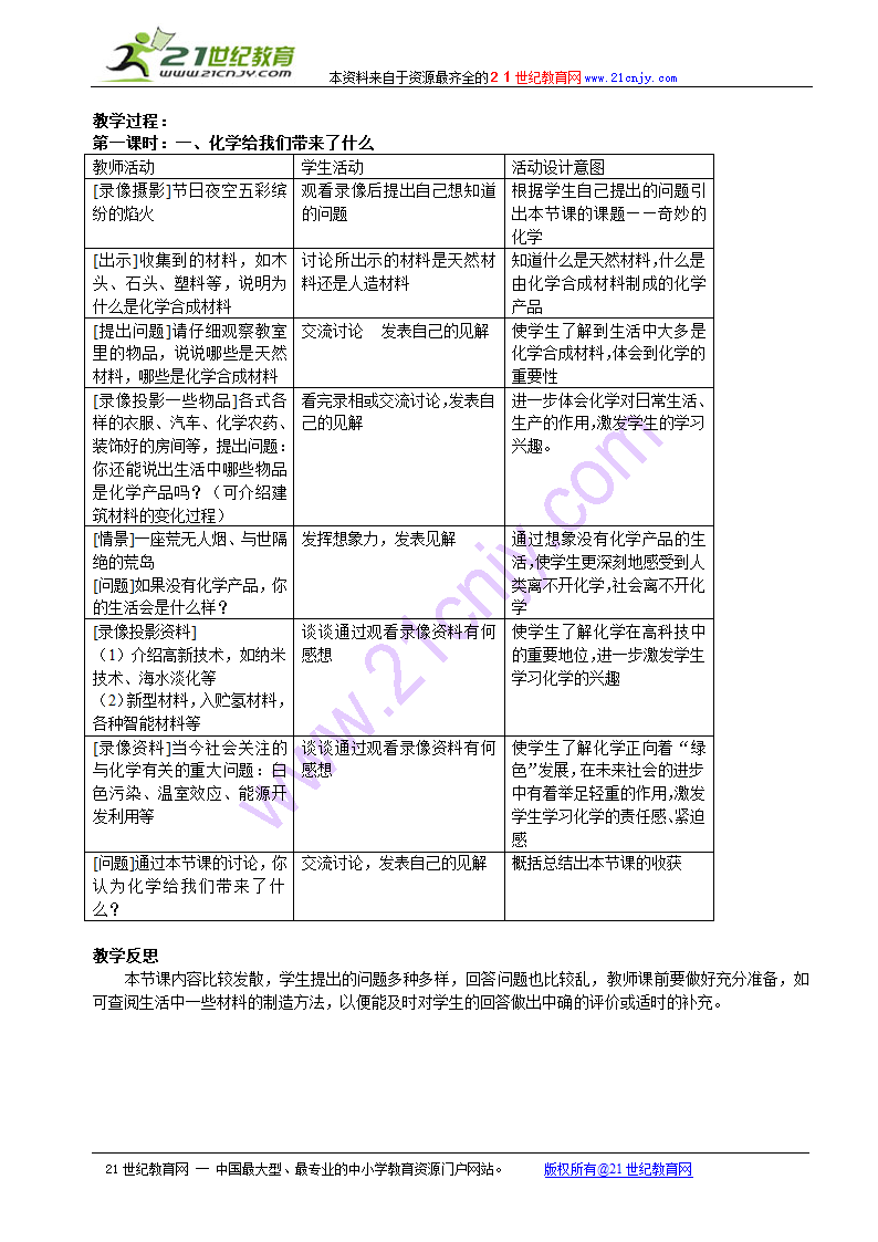 化学：第一单元化学改变了世界单元教案（鲁教版九年级）.doc第2页