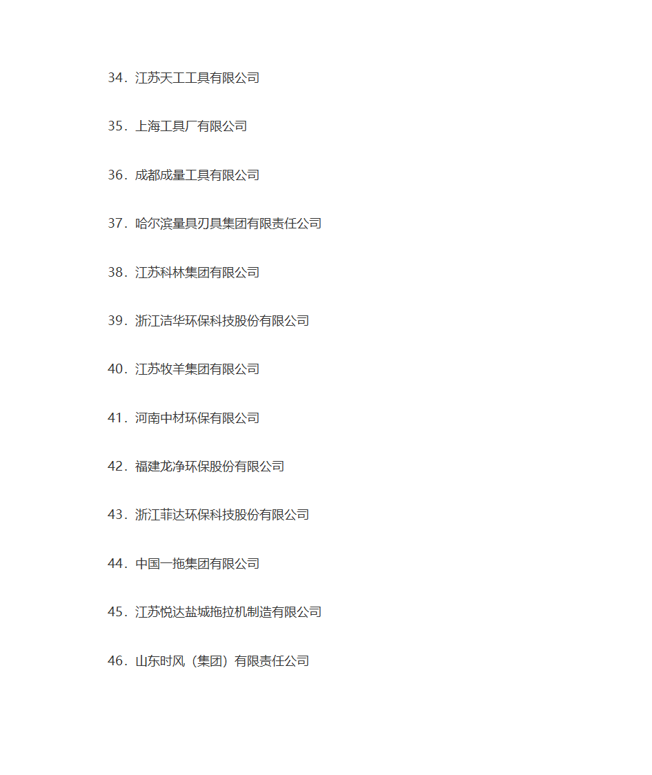 名牌企业名单第5页