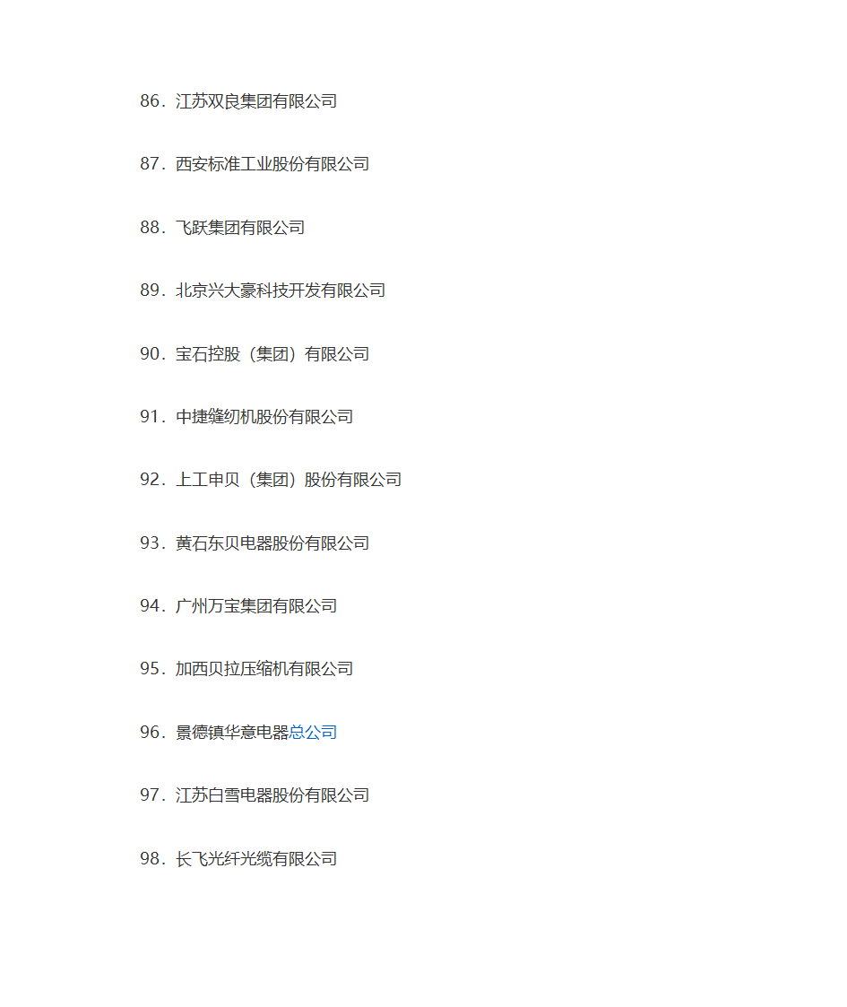 名牌企业名单第9页