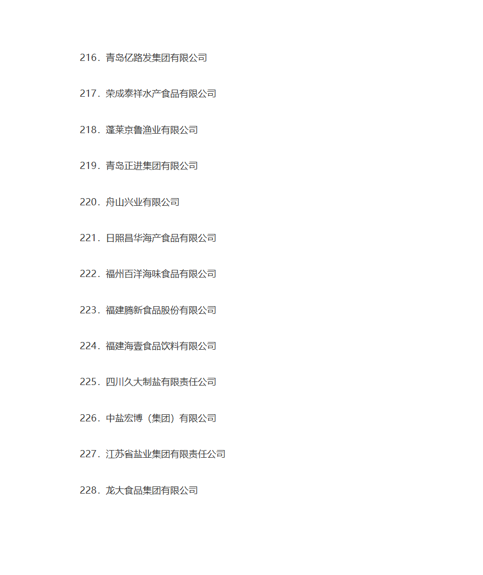 名牌企业名单第19页