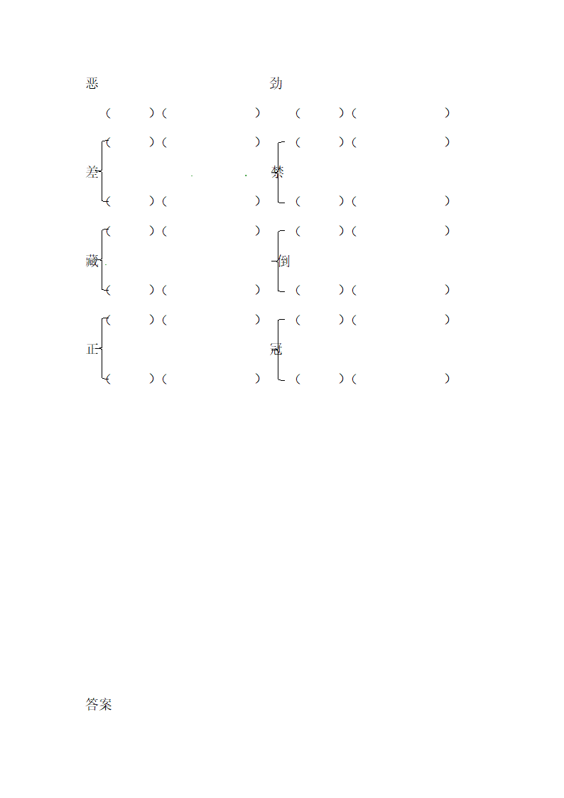 部编版六年级上册语文期末专项复习字词练习题四（含答案）.doc第4页