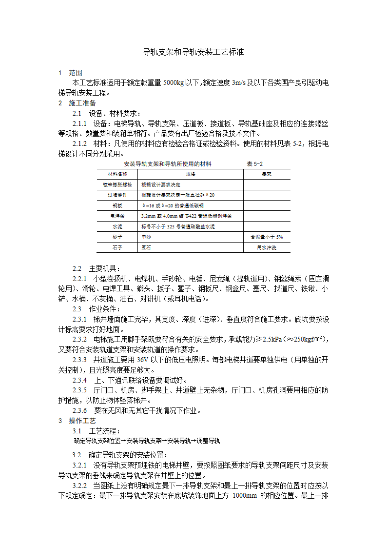 导轨支架和导轨安装工艺标准.doc第1页