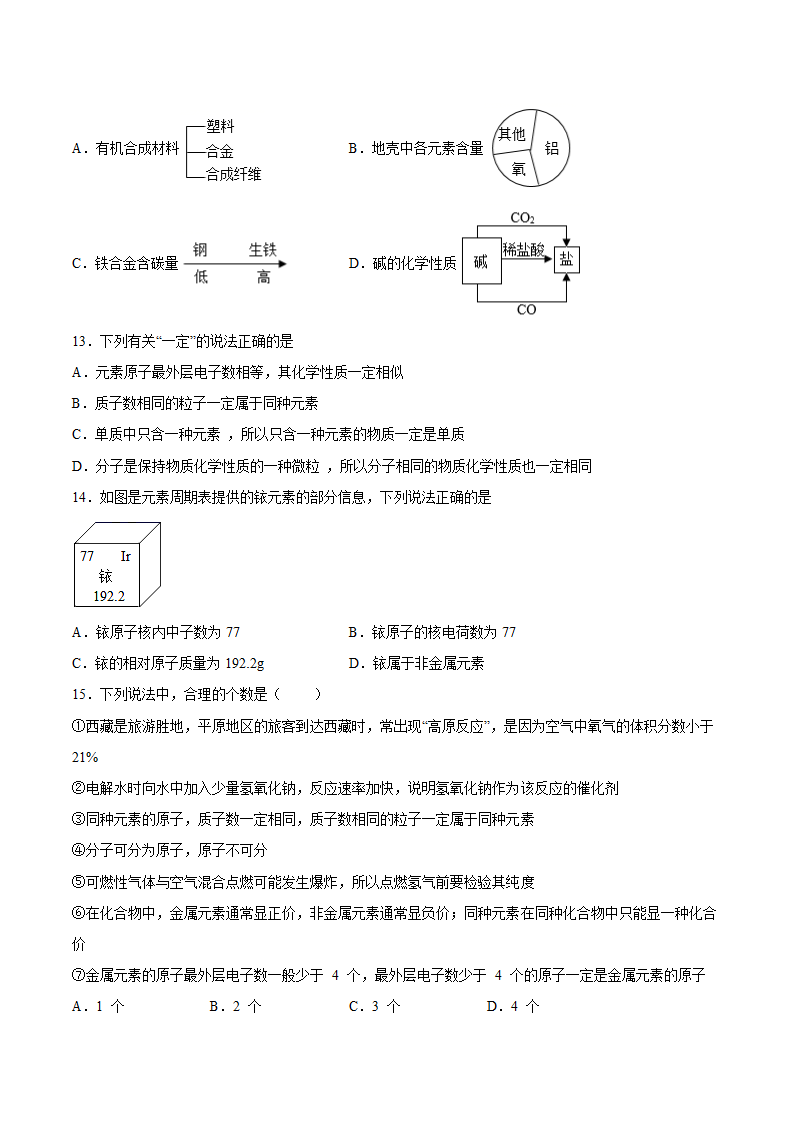 2022年中考化学一轮复习---元素（word版 含解析）.doc第3页