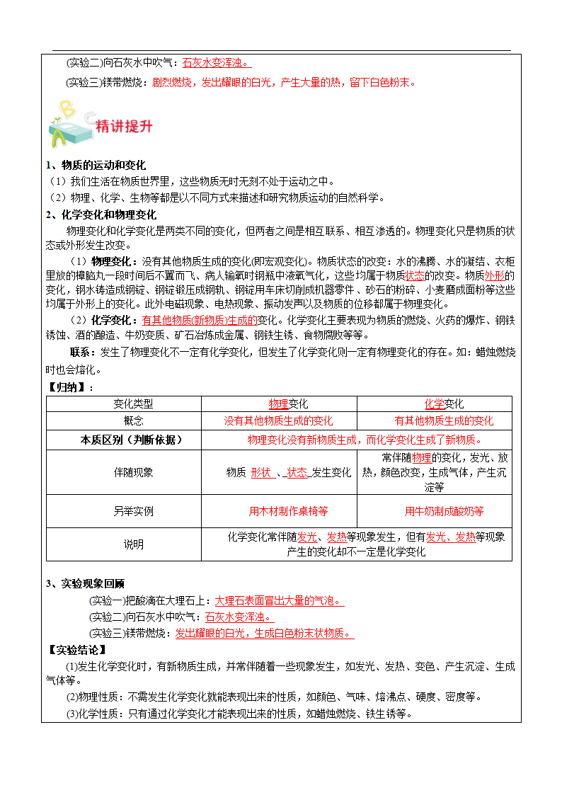 沪教版（上海）化学专题讲义：1.1 化学使世界更美好 (含答案）.doc第2页