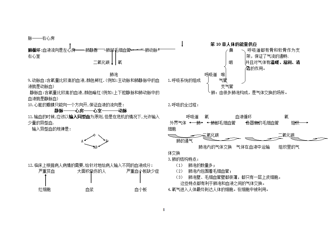 初中生物会考复习资料大全(北师大版).doc第8页