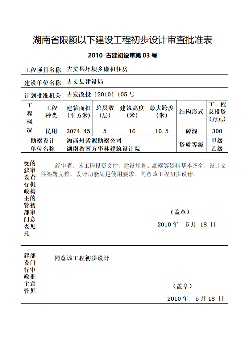 初步设计审批