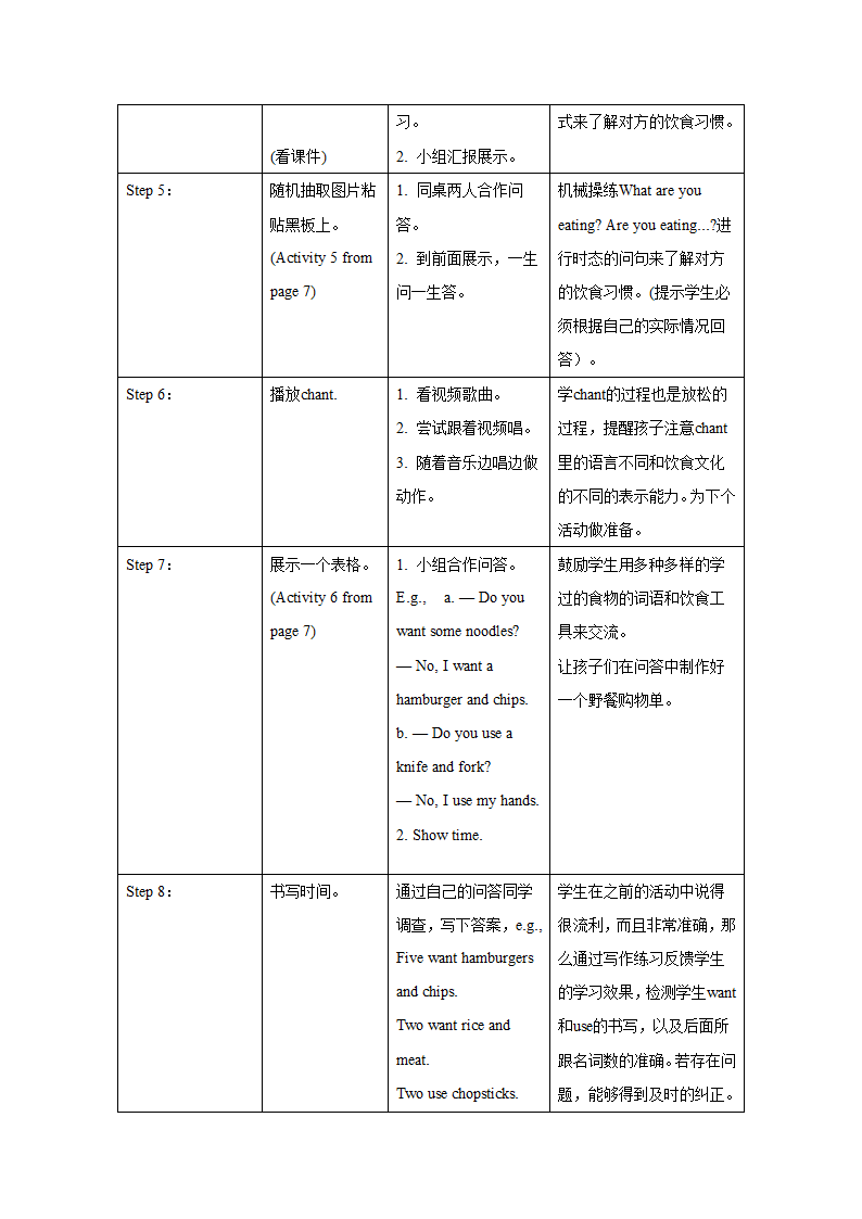 外研版英语（一年级起点）三年级上册 Module 1 表格式教学设计.doc第9页