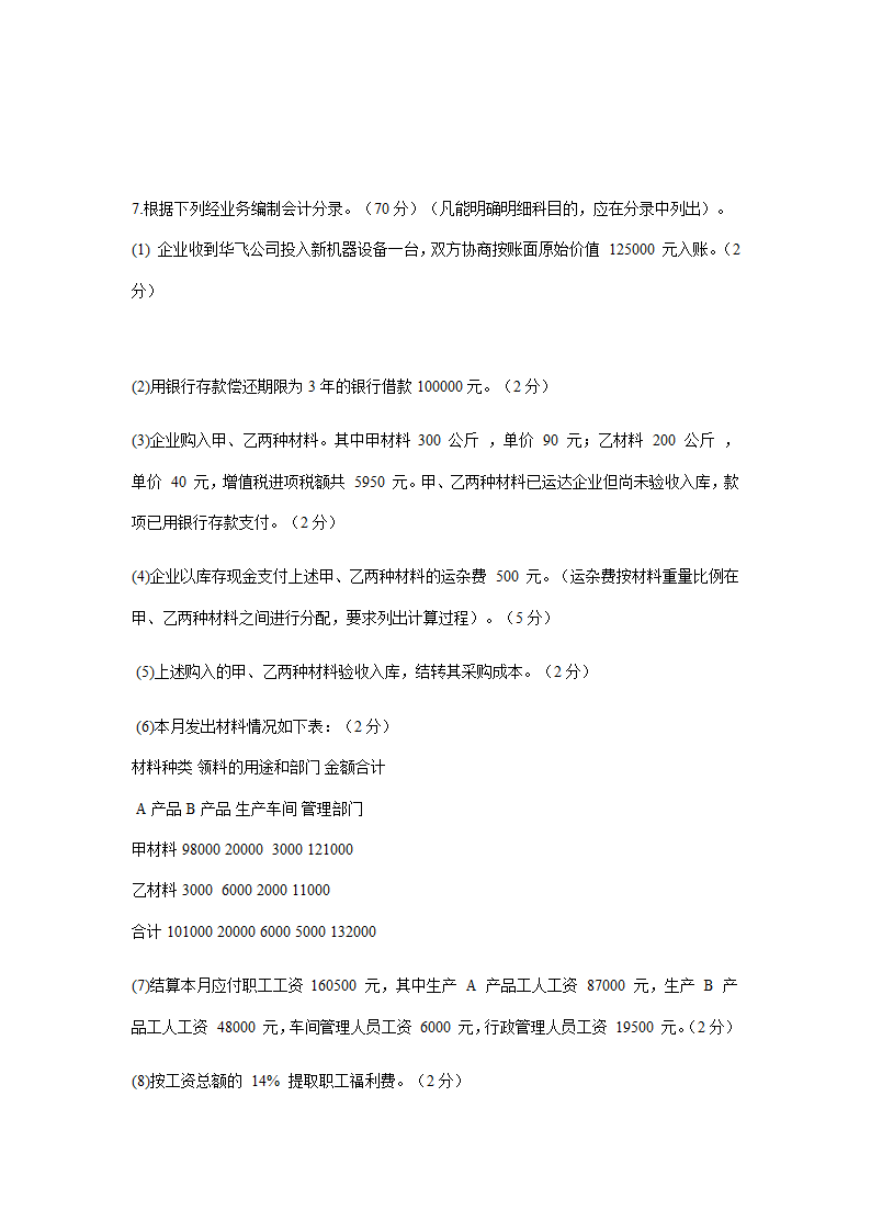 高考单招财经类试卷第12页