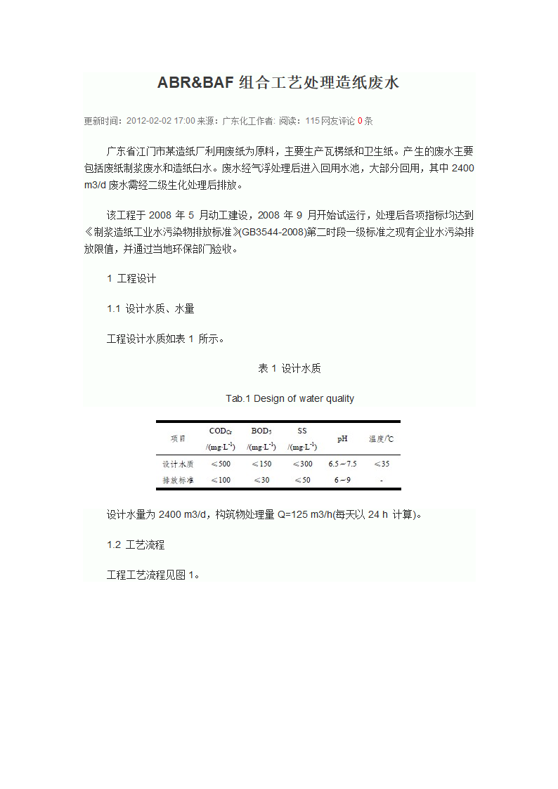 ABRBAF组合工艺处理造纸废水.doc第1页