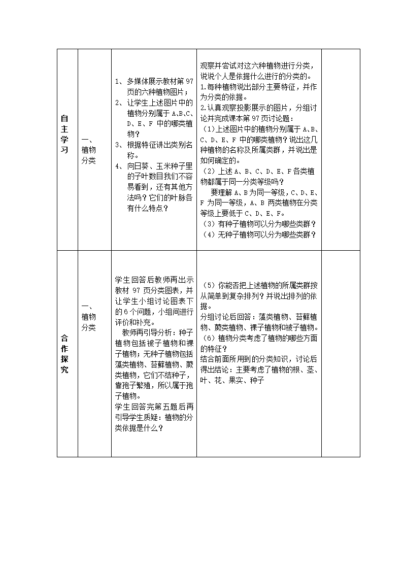 人教版初中生物八年级上册6.1.1 尝试对生物进行分类  教案.doc第2页