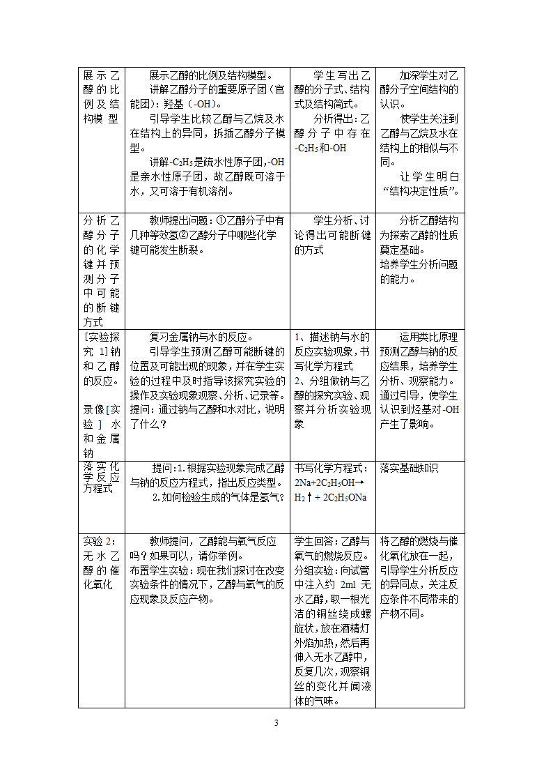 沪科版高中化学高二下册-12.1 杜康酿酒话乙醇—乙醇 教案.doc第3页