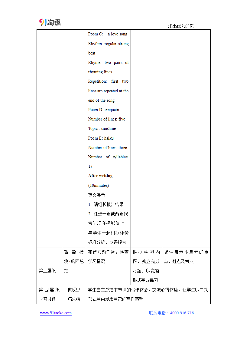 英语-人教版-选修6-教学设计7：Writing.doc-Period Three Grammar and Writing-Unit 2 Poems-教学设计.doc第4页