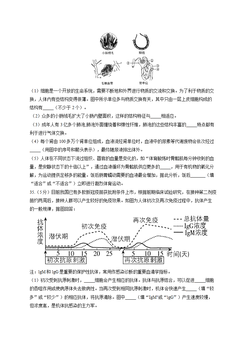 2022届中考生物全优模拟卷 陕西专版（word版，含解析）.doc第7页