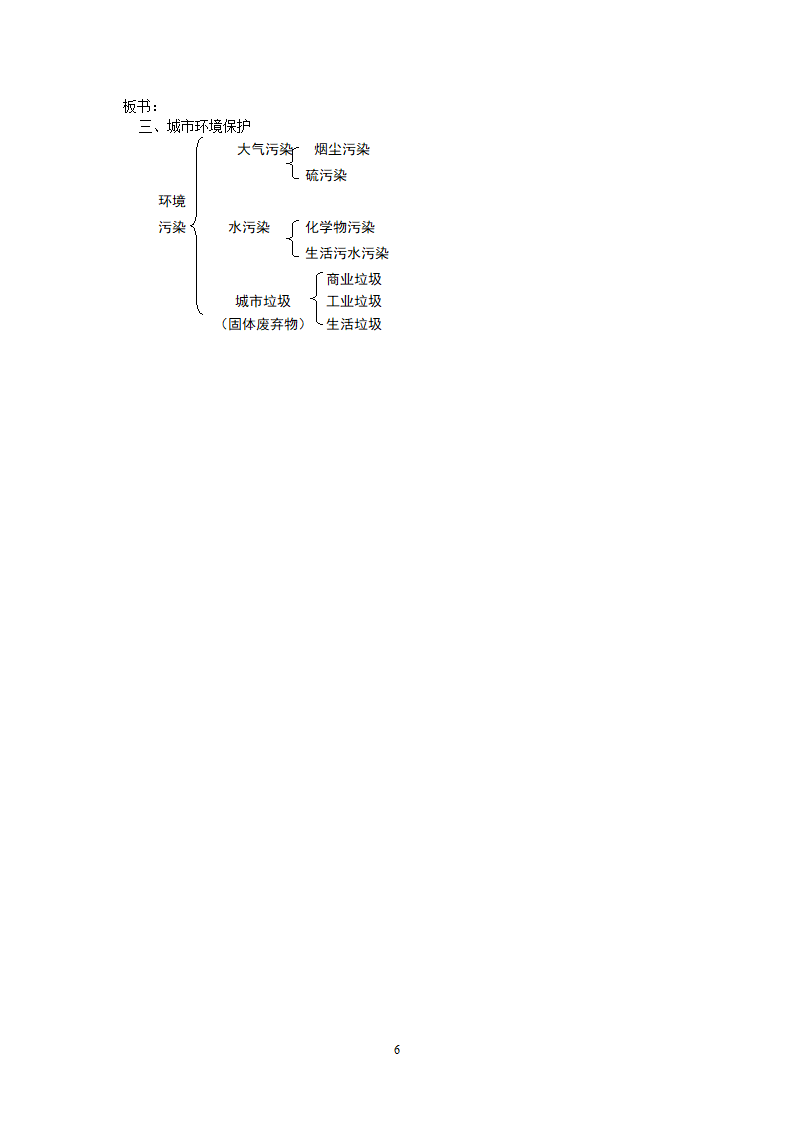 沪教版生物八年级第二册 6.1.3 城市环境保护 教案.doc第6页