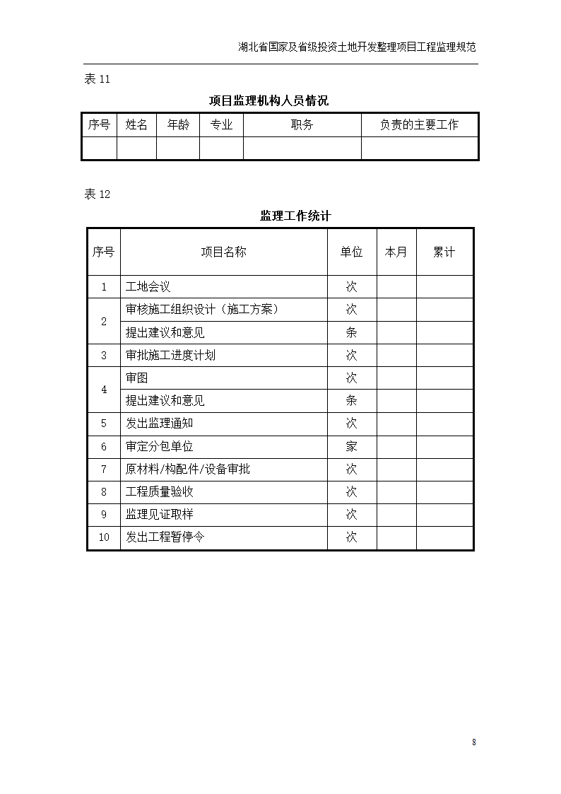 土地开发整理项目监理月报及监理动态表.doc第8页