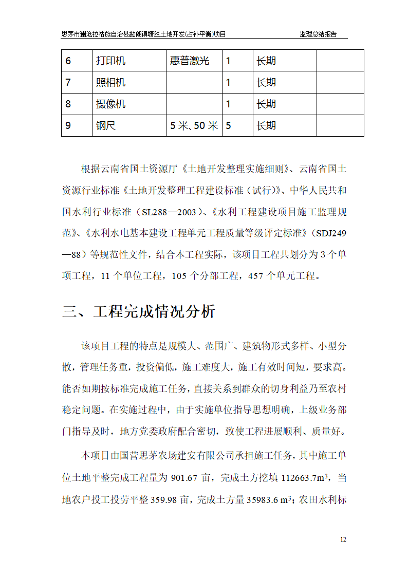 塘胜土地开发占补平衡项目监理总结报告.doc第12页