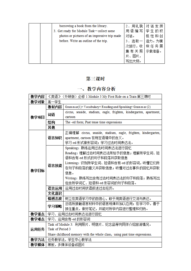 2012高一英语教案：Module3模块整体解读及分析（外研必修1）.doc第9页