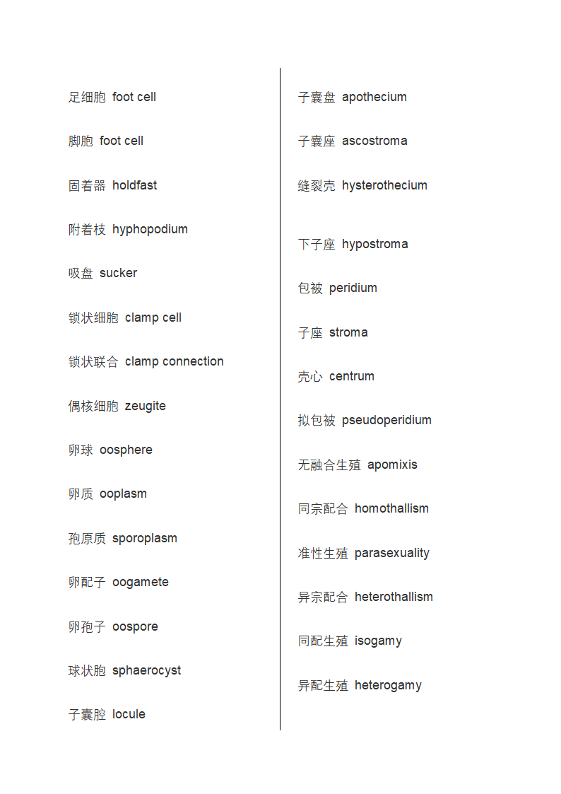 生物中英词汇第11页