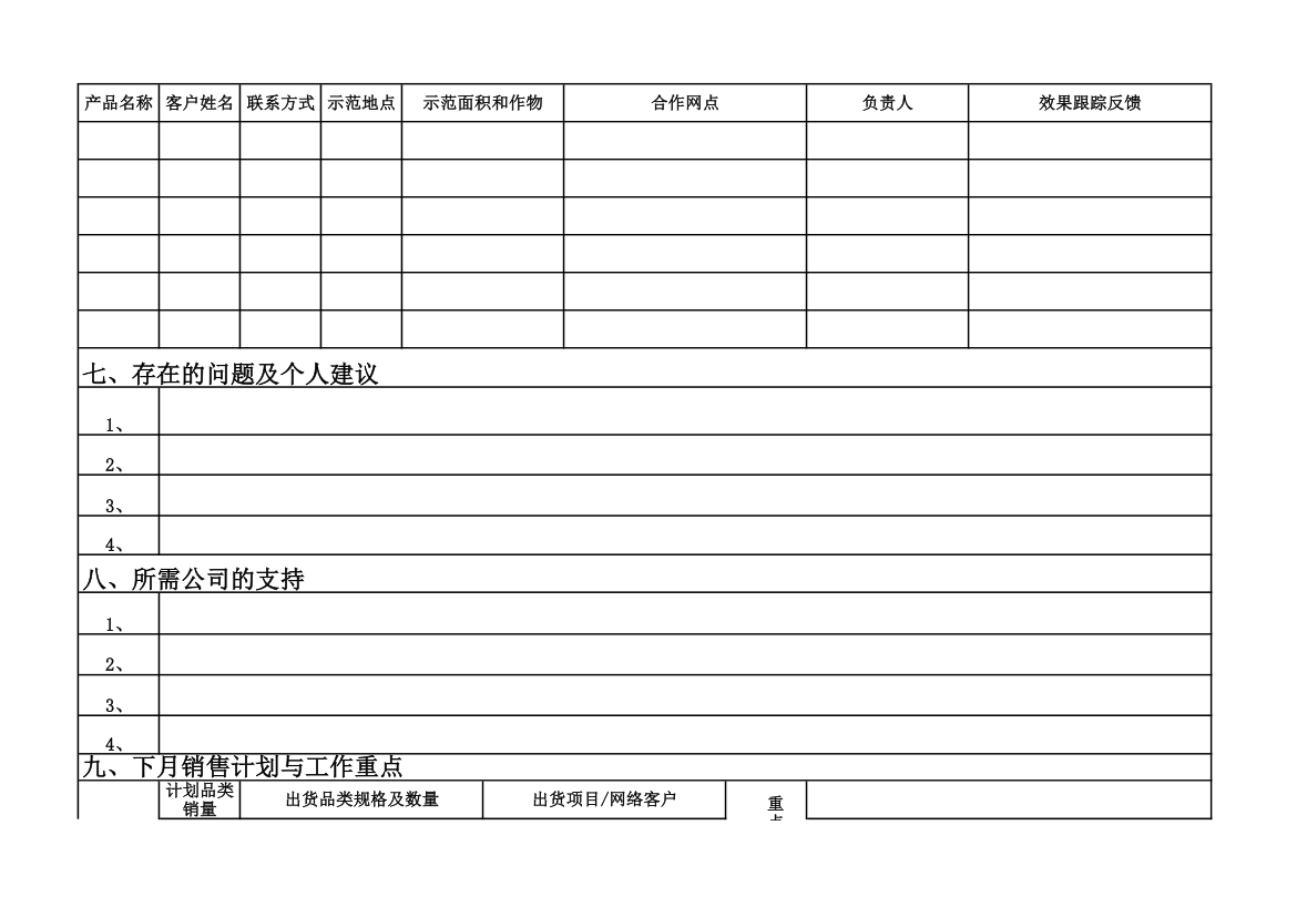 工作计划表第3页