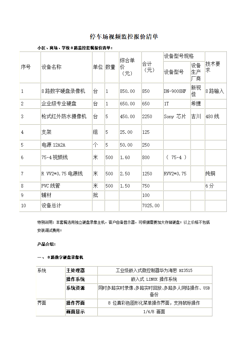 监控报价第1页