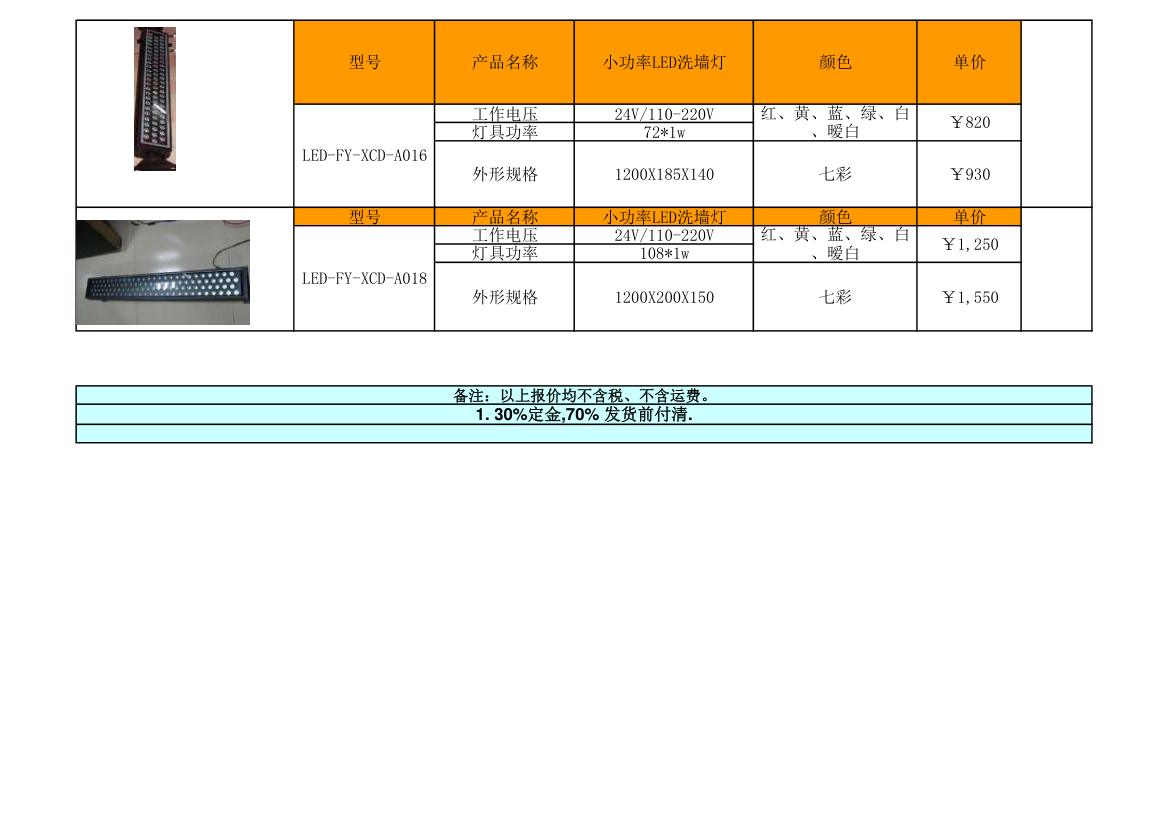 洗墙灯报价第4页