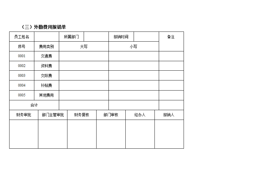 费用报销单第3页