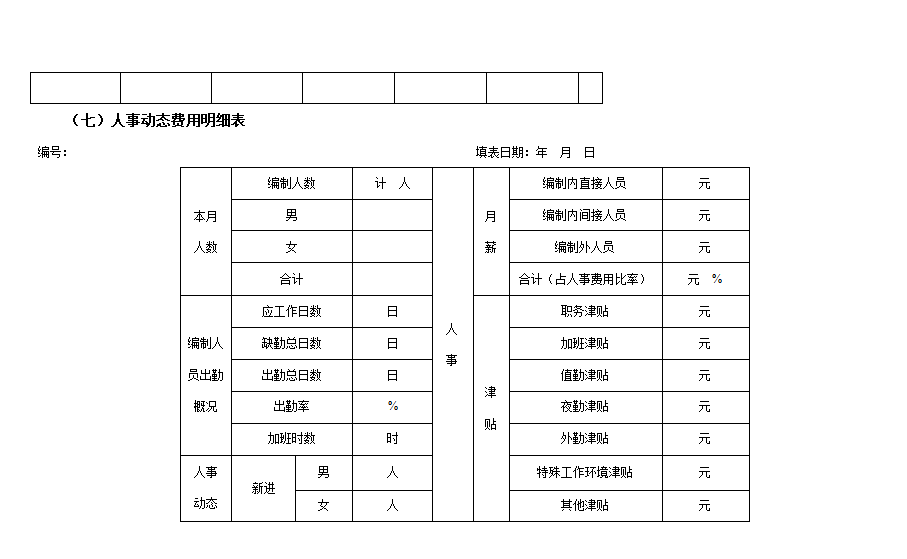 费用报销单第6页