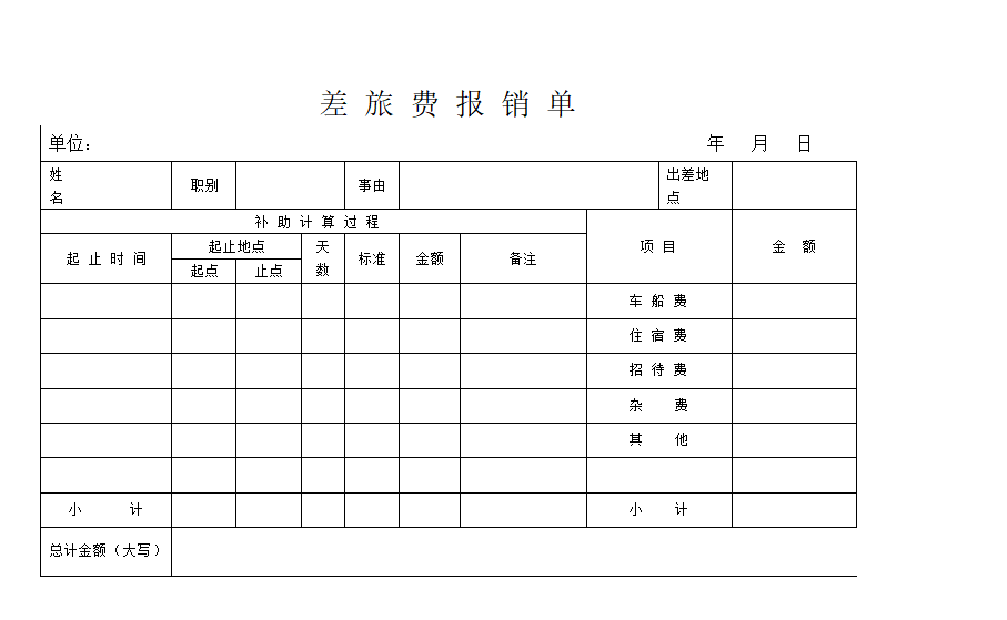 费用报销单第10页