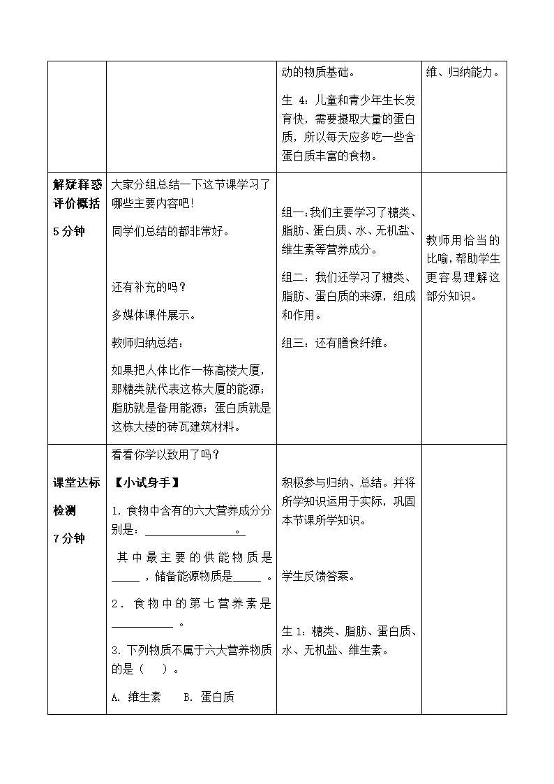 济南版七年级生物（下）3.1.1食物的营养成分 教案.doc第8页