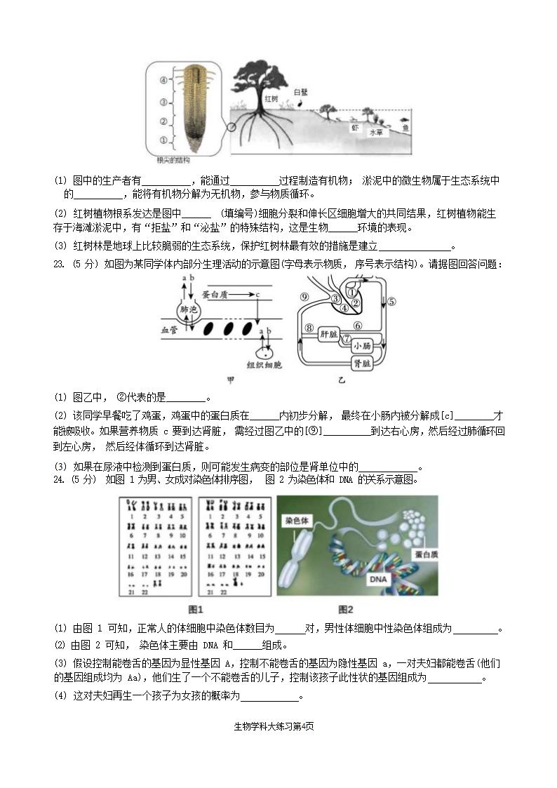 2022-2023学年人教版八年级下册生物期中试题（无答案）.doc第4页