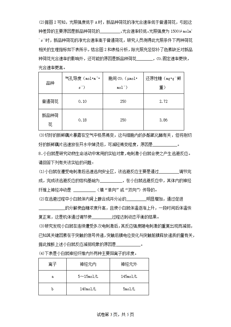 2022-2023学年江西省高三一模理综生物试卷（含解析）.doc第3页