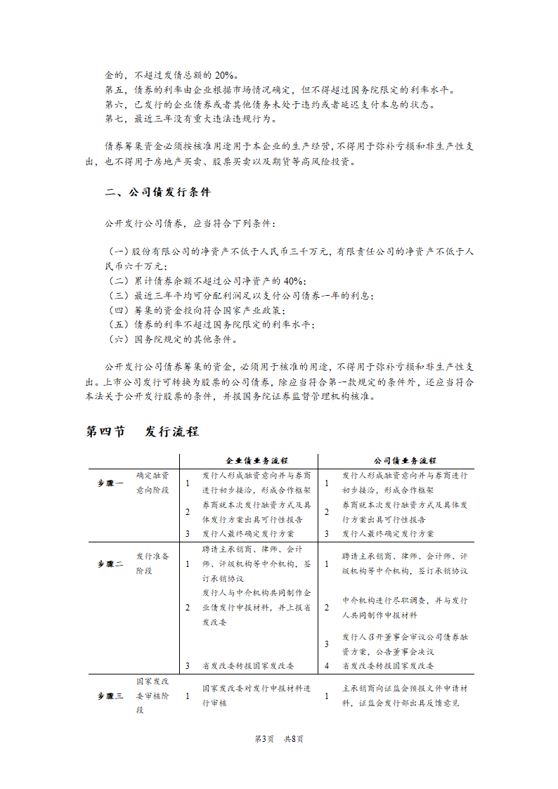 公司债与企业债的发行条件及流程.docx第3页