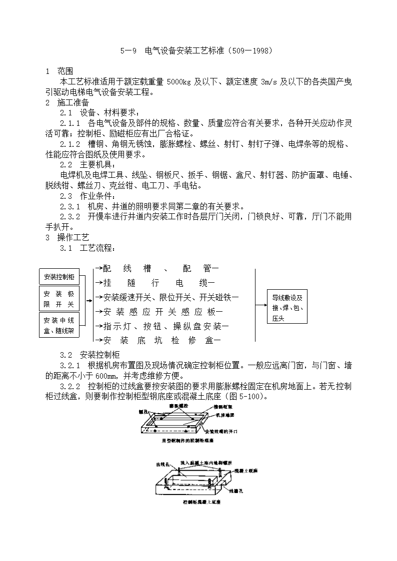 电气设备详细安装工艺标准.doc第1页