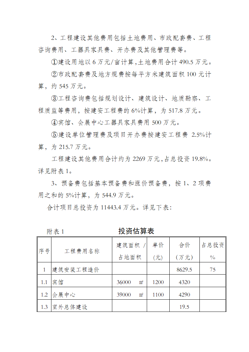 婺源县会展中心开发项目可行性研究报告.doc第9页