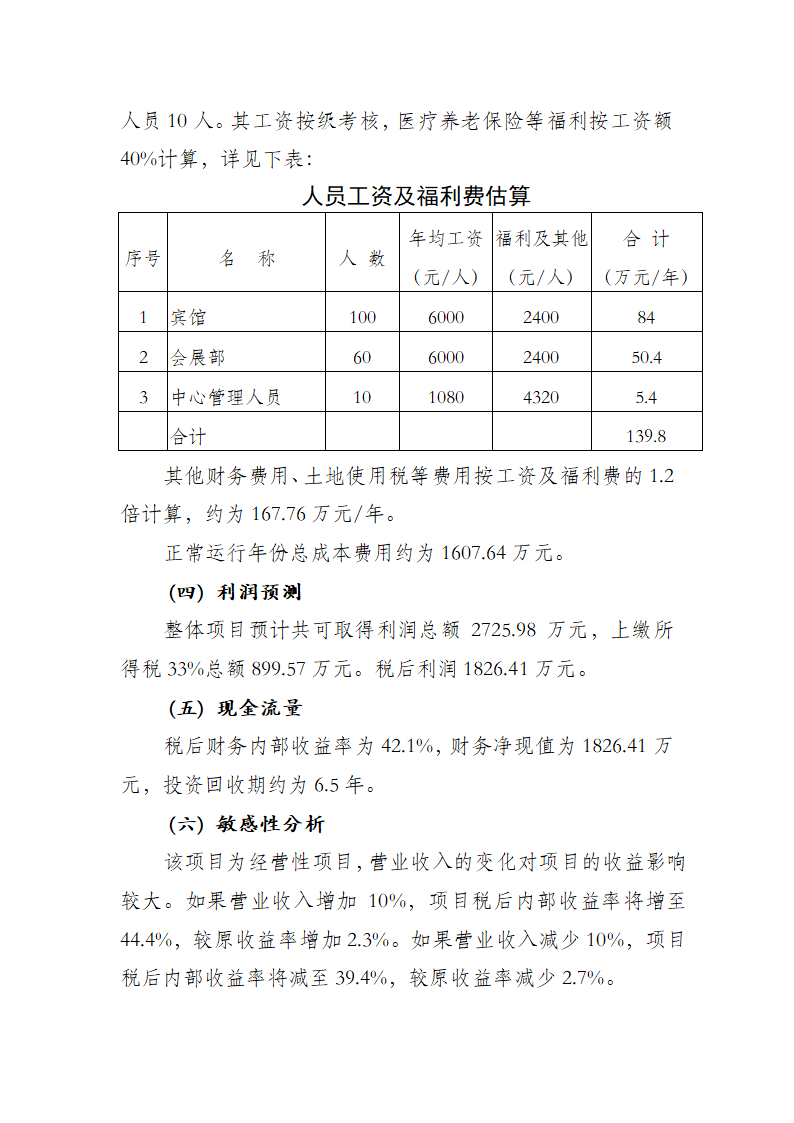 婺源县会展中心开发项目可行性研究报告.doc第14页