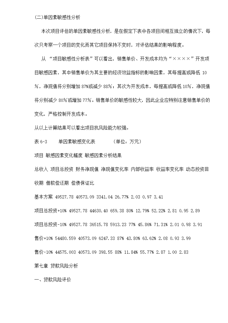 某房地产开发贷款项目评估报告doc 79.doc第62页