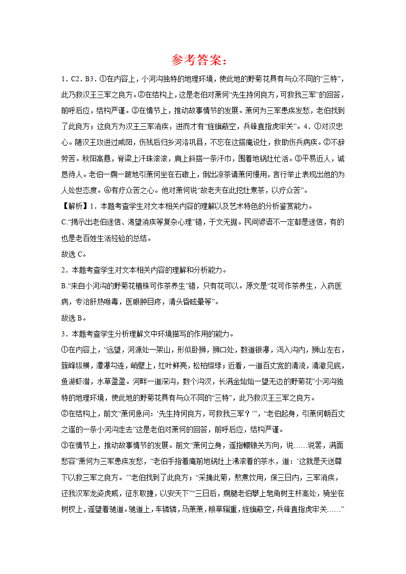 2024届高考语文复习小说专题训练杨西京小说（含解析）.doc第10页