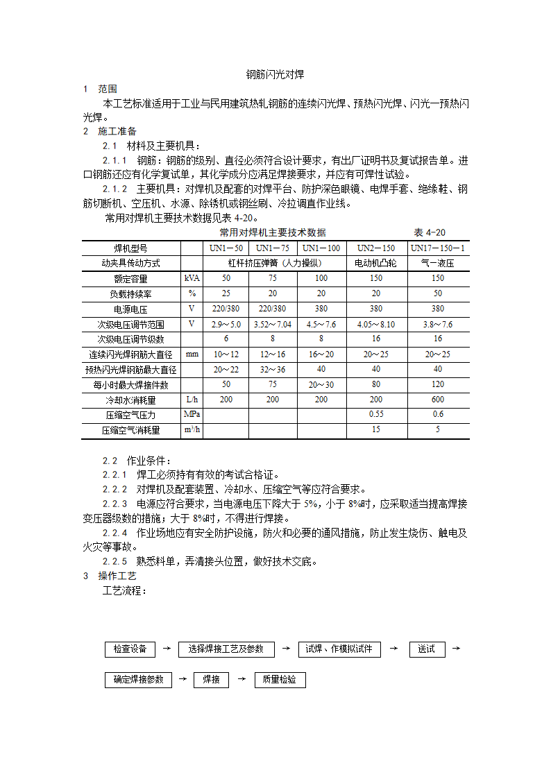 014钢筋闪光对焊施工工艺.doc第1页