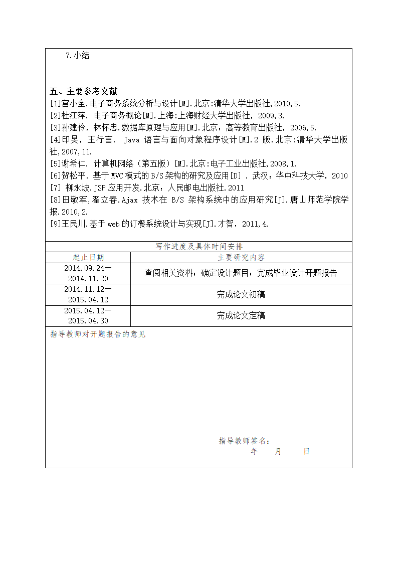 订餐系统开发毕业设计开题报告.doc第4页