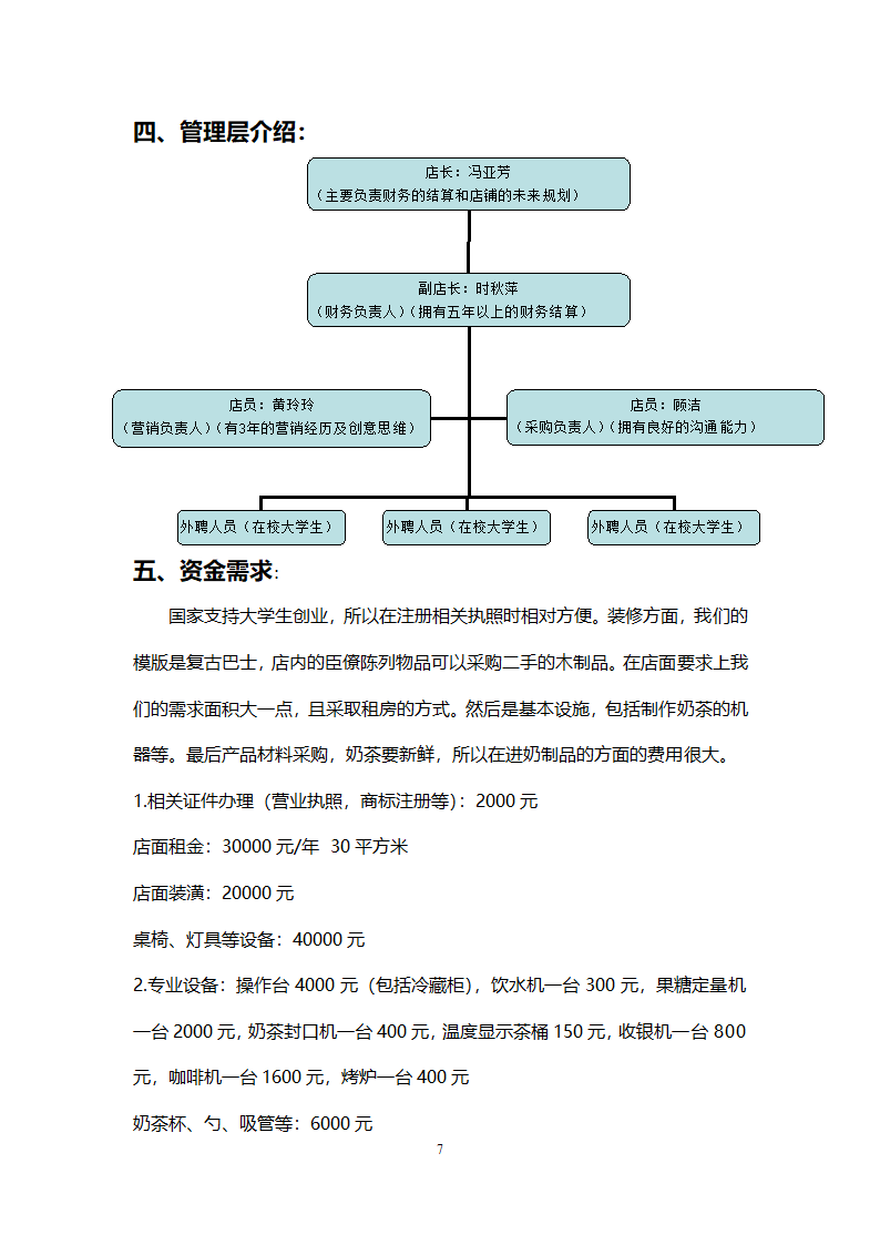 创业计划书范本（奶茶店）.doc第7页