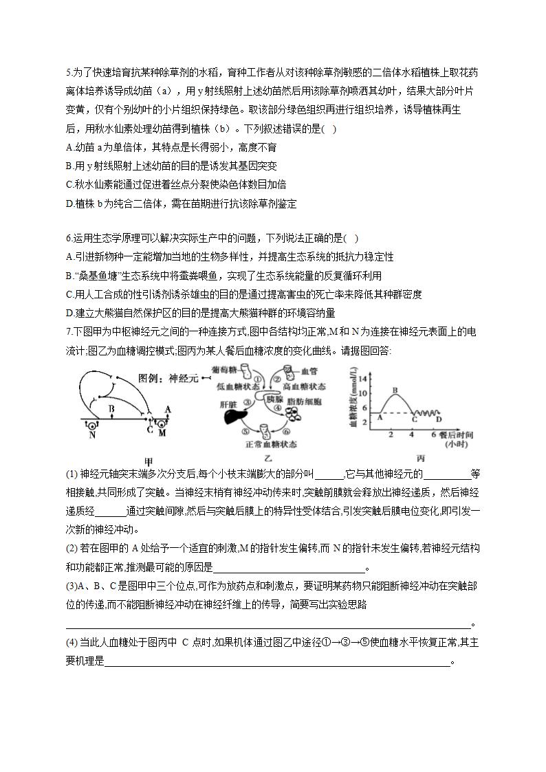 2022届高考生物仿真冲刺卷（全国卷）（4）（word版含解析）.doc第2页