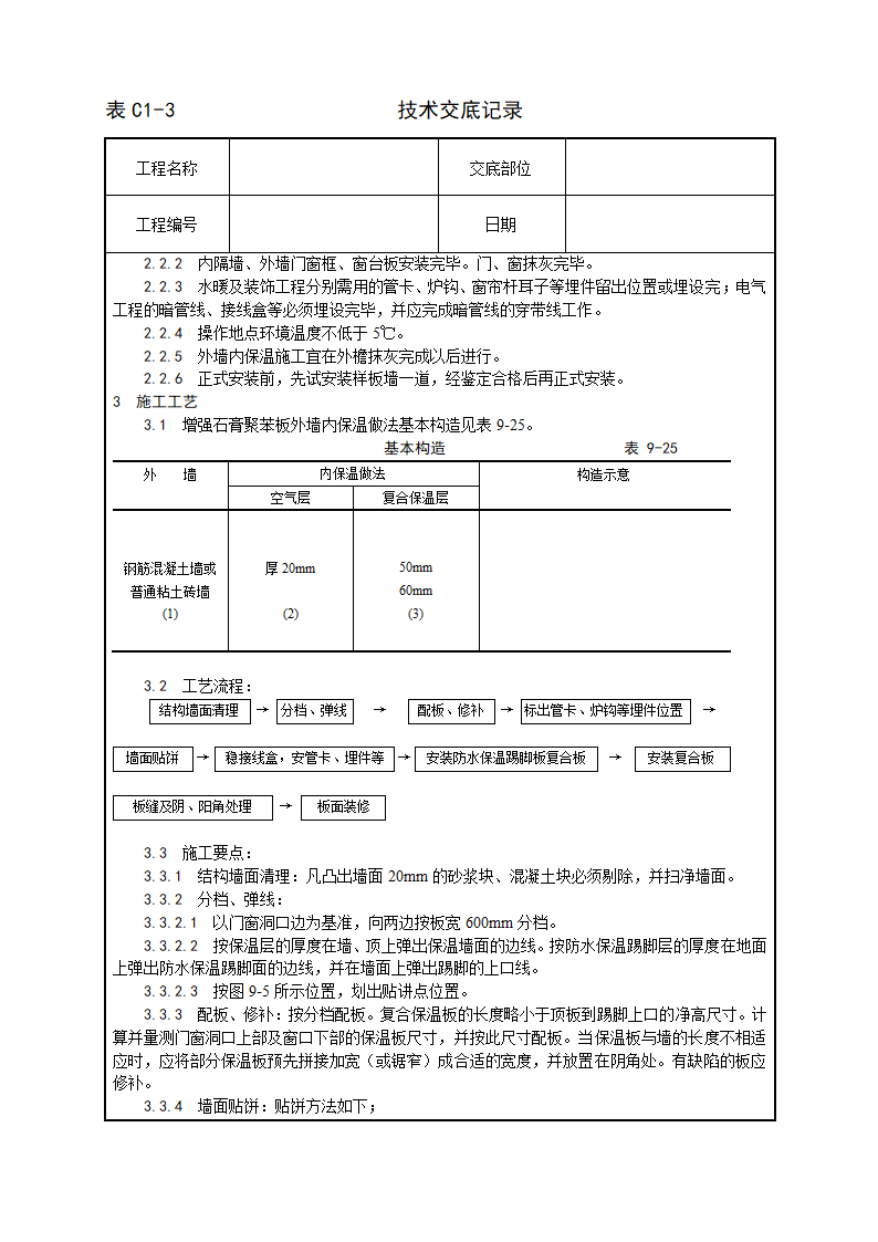 居住建筑增强石膏聚苯复合板外墙内保温施工工艺.doc第2页