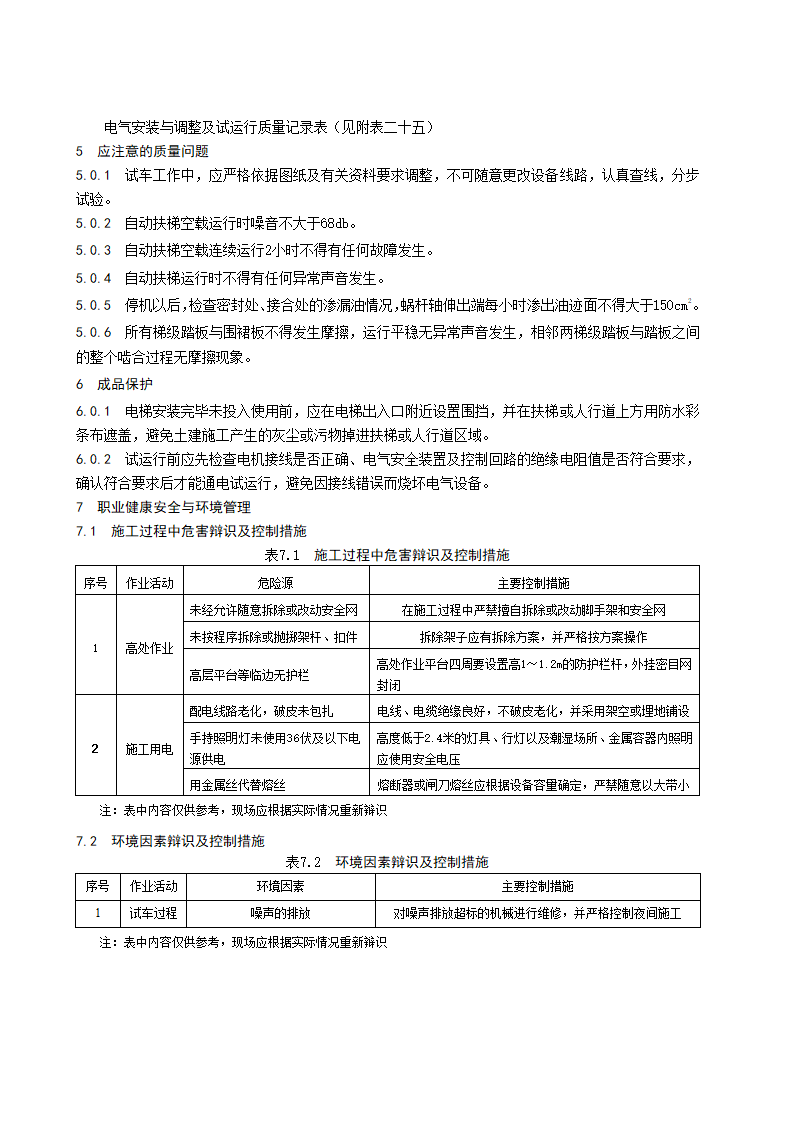 自动扶梯整机试运行工艺标准.doc第5页