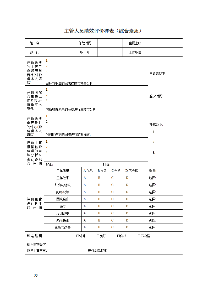 KPI绩效考核表格大全--适合大小公司.docx第33页