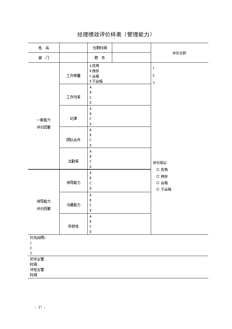 KPI绩效考核表格大全--适合大小公司.docx第37页