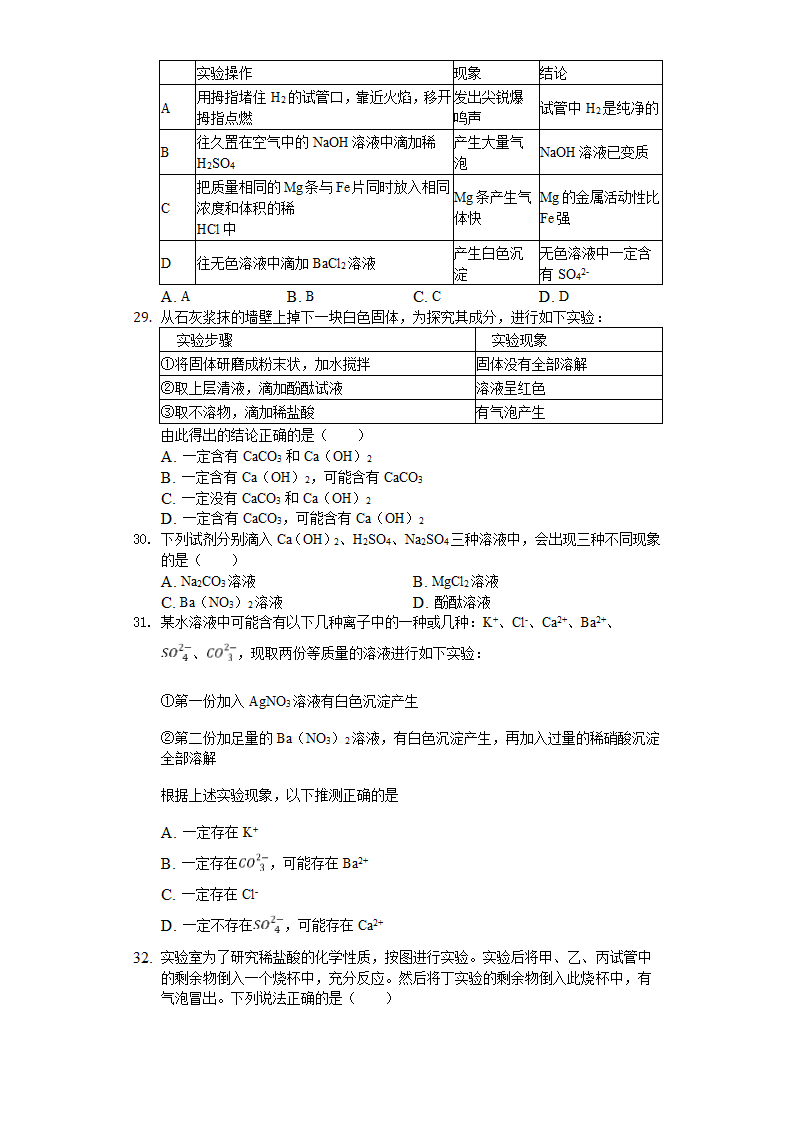 2022年中考化学复习选择题专练(word版有答案）.doc第5页