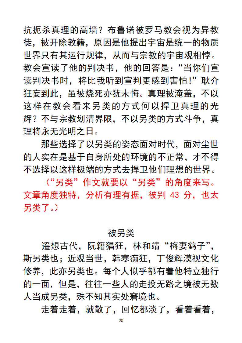 作文：另类第28页