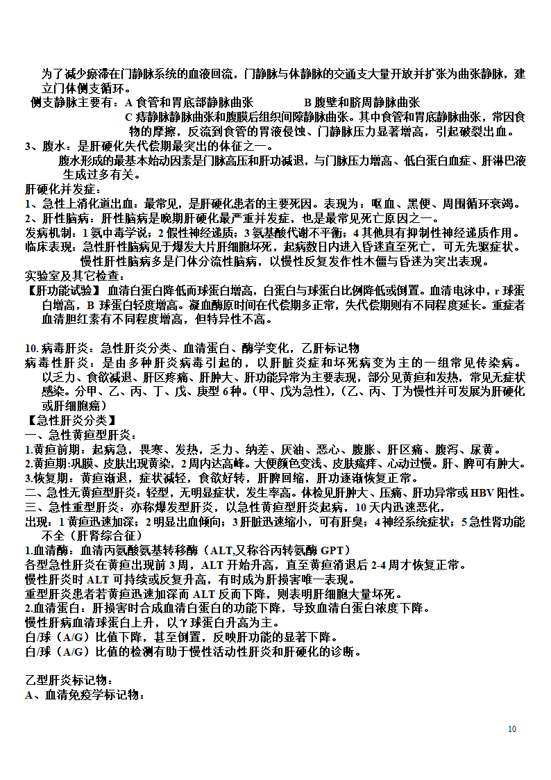 内科学复习笔记第10页