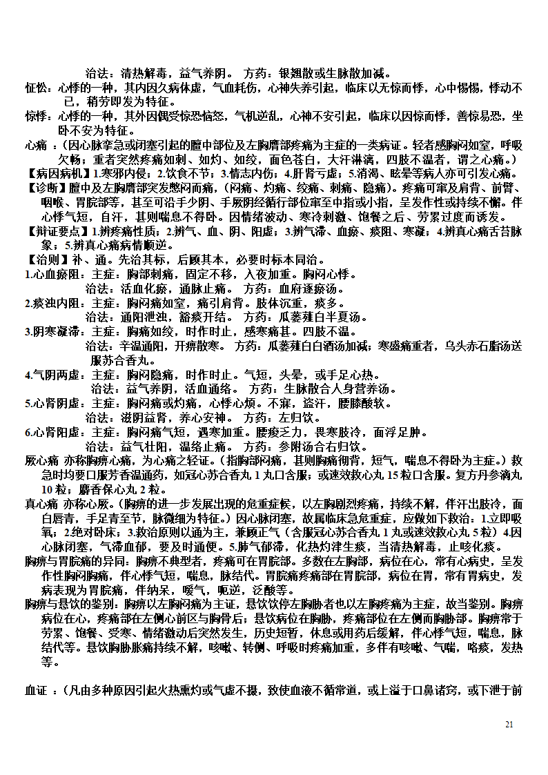 内科学复习笔记第21页